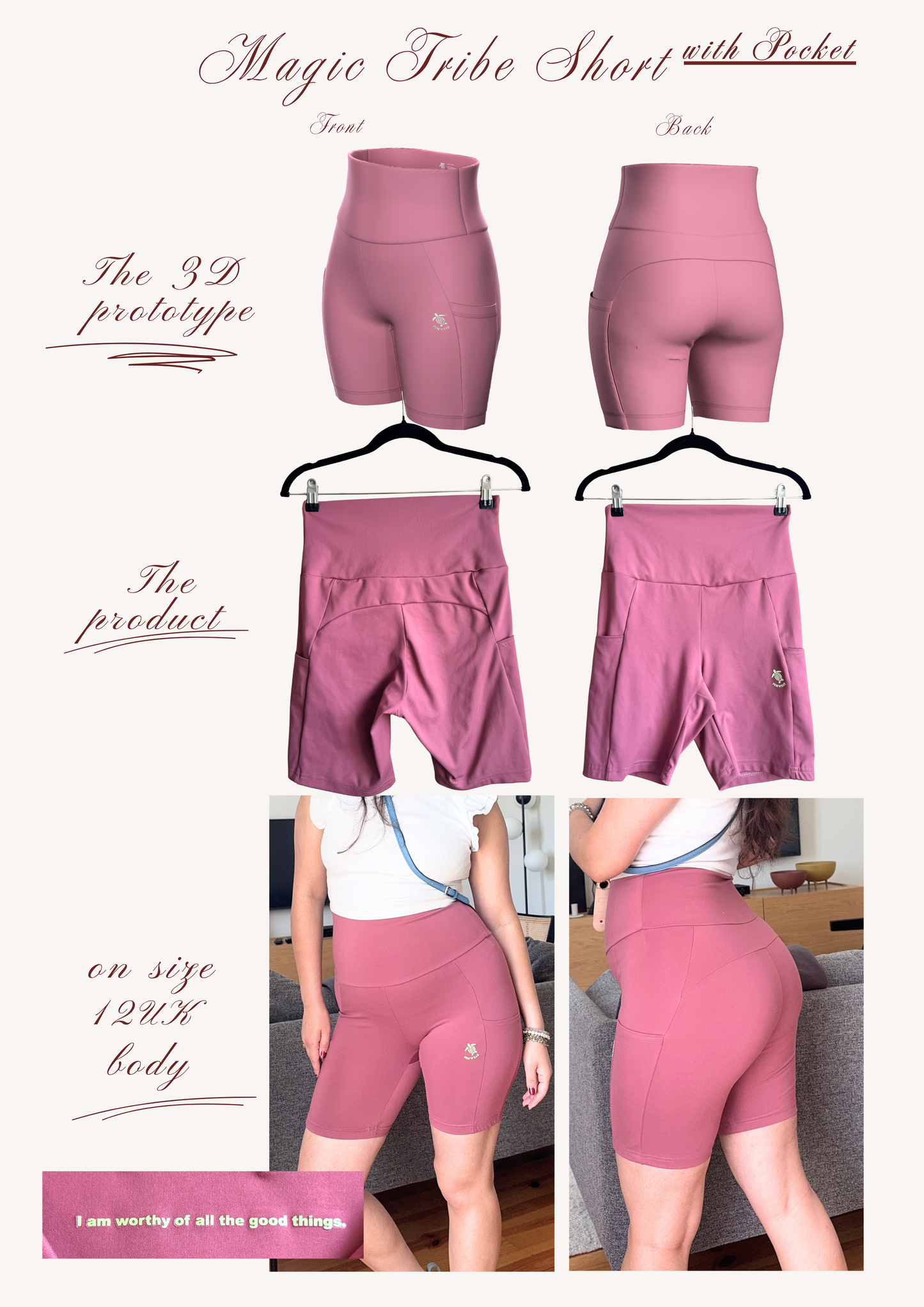 Magic Tribe Short with pocket- ROSE PETAL