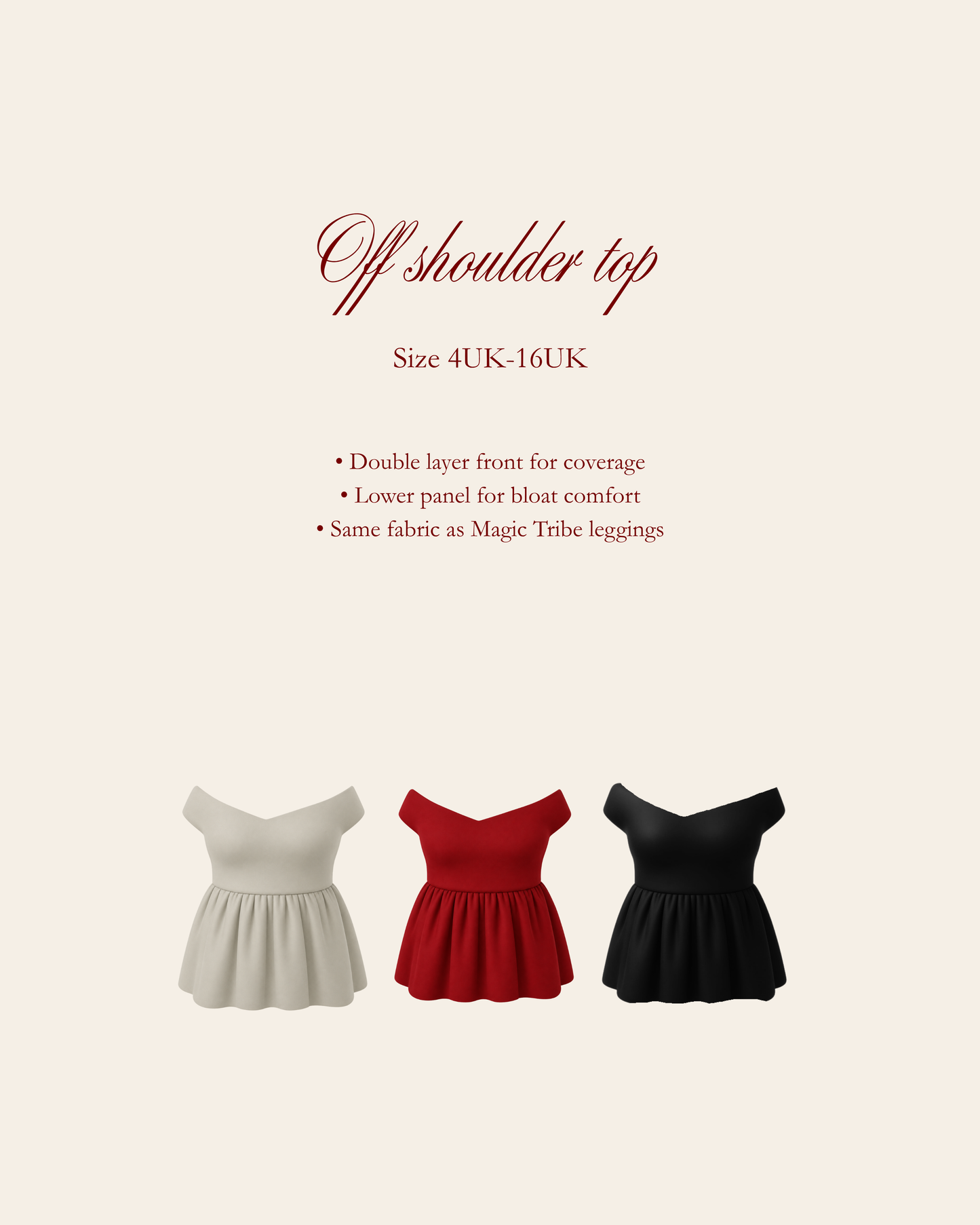 Long Off shoulder - SCARLET RED