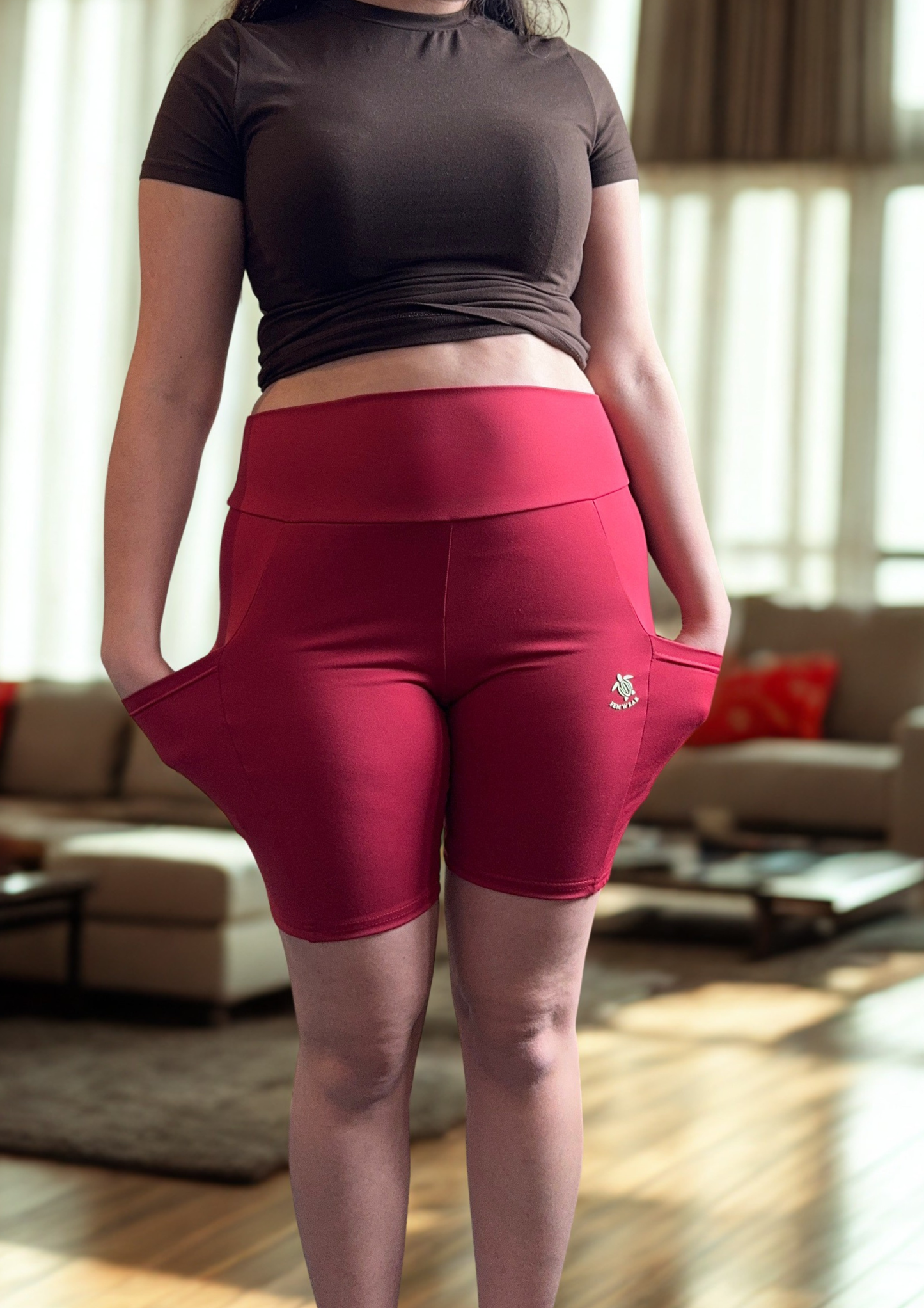 Magic Tribe Shorts_ FLAME SCARLET _WITH POCKET