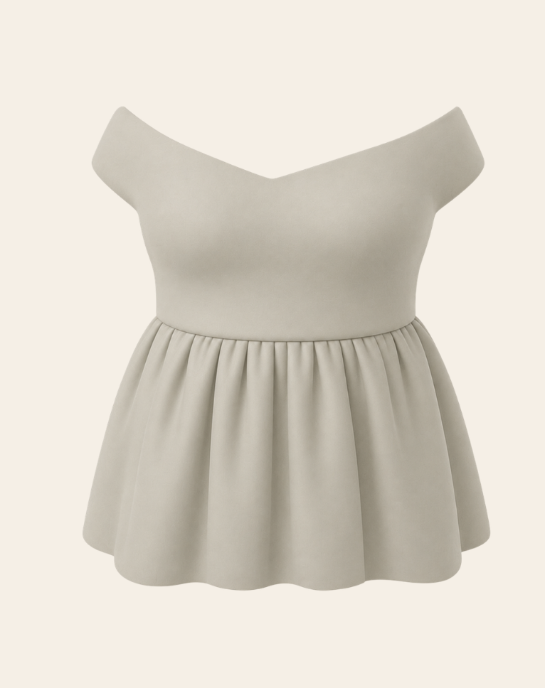 Long Off shoulder -  TAUPE