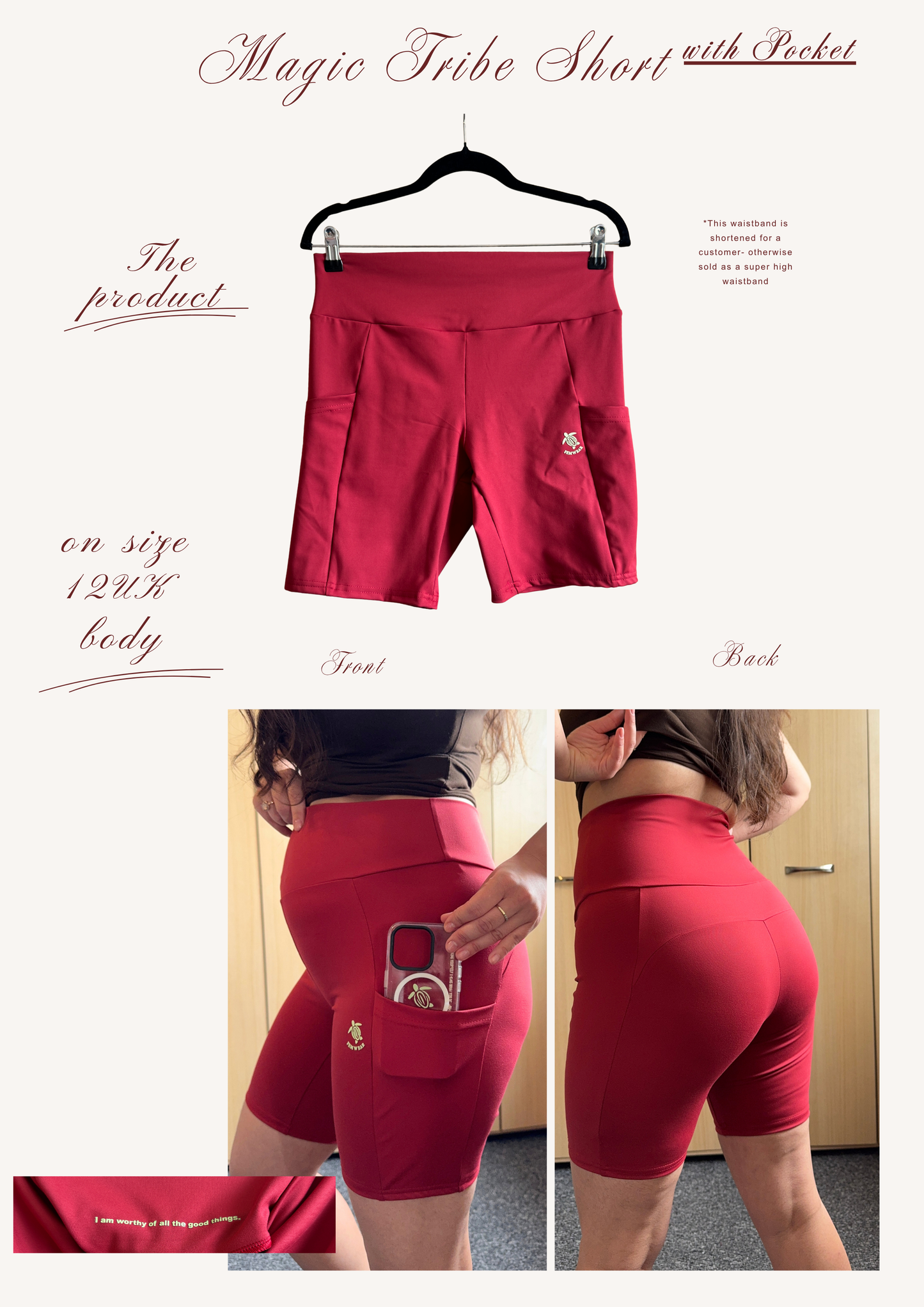 Magic Tribe Shorts_ FLAME SCARLET _WITH POCKET
