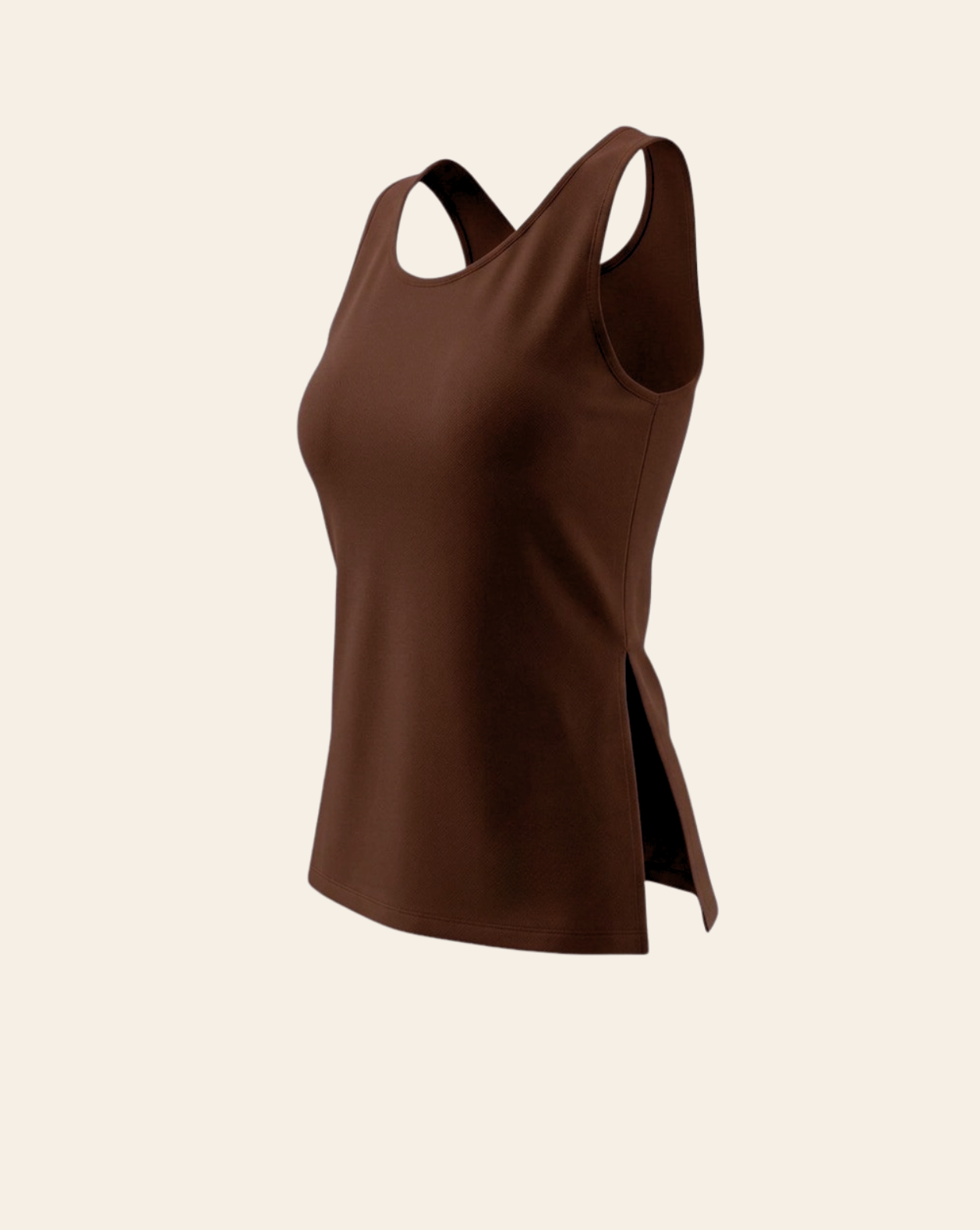 Long Top with Slits - Cacao