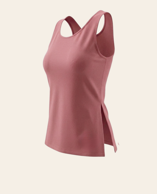 Long Top with Slits - Rose