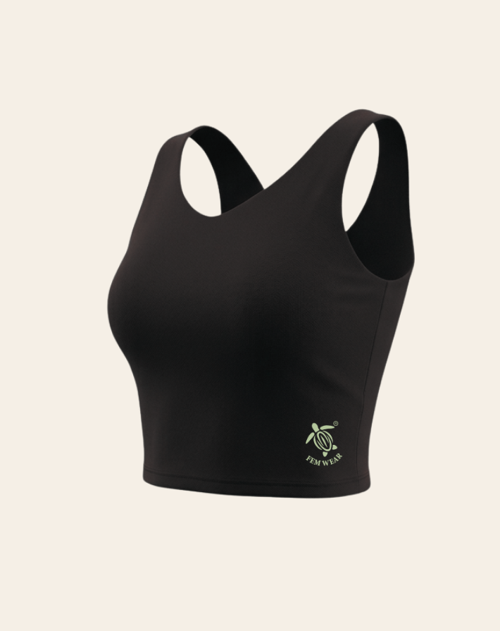 Magic Tribe Cropped Top - BLACK