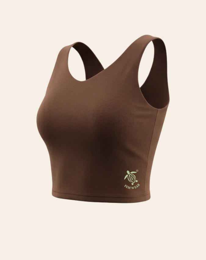 Magic Tribe Cropped Top - cocoa