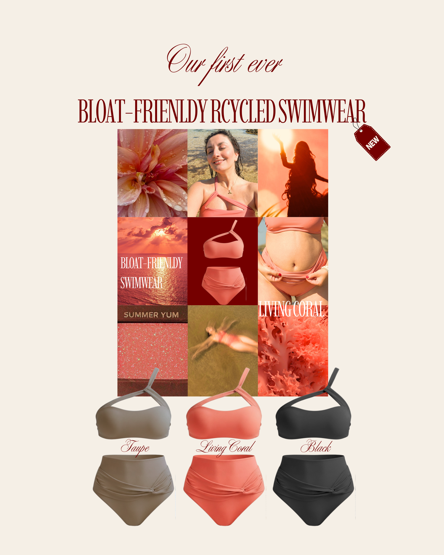 2 piece Swimwear-TAUPE