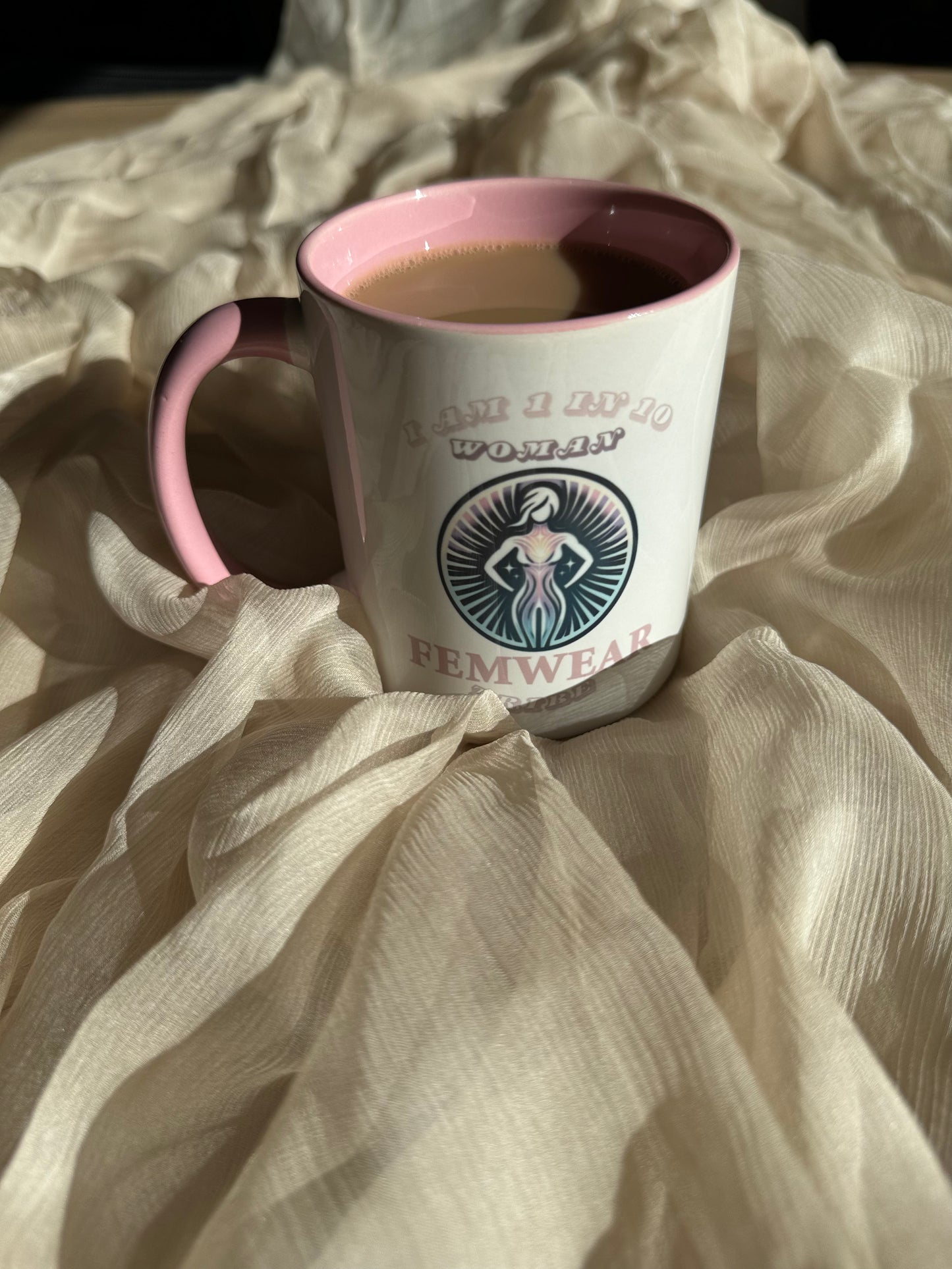 5% to charity 💛I am 1 in 10 Woman White & Pink Mug