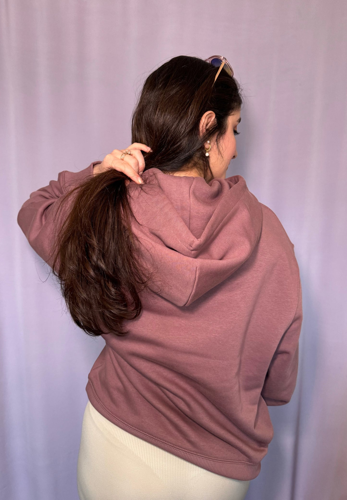 Mountbatten Pink Organic Cotton Unisex Oversized brushed Hoodie