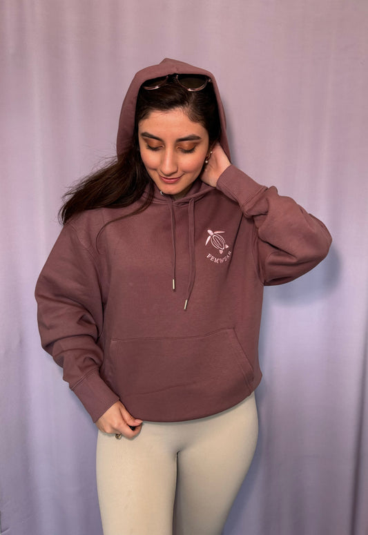 Mountbatten Pink Organic Cotton Unisex Oversized brushed Hoodie