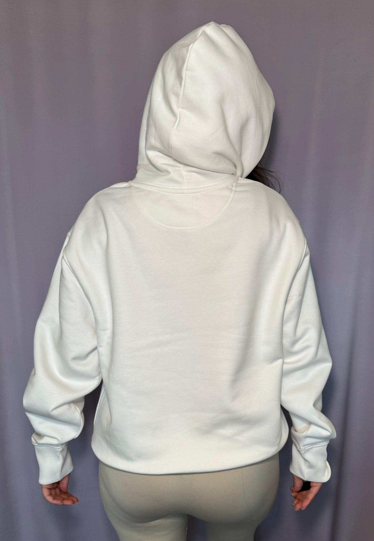 Off White Organic Cotton Unisex Oversized brushed Hoodie